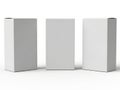 Three rectangular boxes isolated on white background Royalty Free Stock Photo