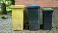 Three recycle bins Royalty Free Stock Photo