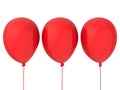 Three red balloons