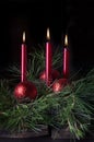 Three Red Candles 2 Royalty Free Stock Photo