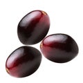 Three red grapes Royalty Free Stock Photo