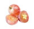 Three red grapes Royalty Free Stock Photo