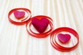 Three red hearts Royalty Free Stock Photo