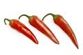 Three red hot pepper Royalty Free Stock Photo