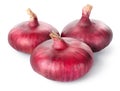 Three red onions Royalty Free Stock Photo