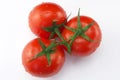 Three red ripe tomatoes Royalty Free Stock Photo