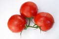 Three red ripe tomatoes Royalty Free Stock Photo