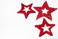 Three red stars Royalty Free Stock Photo