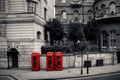 Three Red Telephone Boxes in London