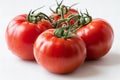 Three red tomatoes are on top of each other, high quality, high resolution Royalty Free Stock Photo