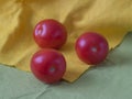 Three red tomatoes Royalty Free Stock Photo
