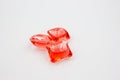 Three washing laundry capsules on white background Royalty Free Stock Photo
