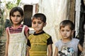 Three refugee children in Bekaa in Lebanon