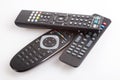 Three remote control devices Royalty Free Stock Photo