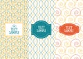 Three retro chic seamless patterns for invitation design