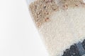 Three rice in a plastic vacuum bag Royalty Free Stock Photo