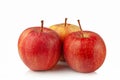 Three ripe fresh red apples