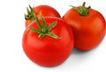 Three ripe fresh red tomatoes isolated on white background Royalty Free Stock Photo