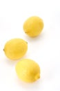 Three Lemons isolated on white Background Royalty Free Stock Photo