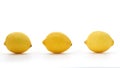 Three Lemons isolated on white Background Royalty Free Stock Photo