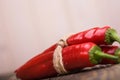 Three ripe peppers cayenne Royalty Free Stock Photo