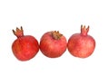Three ripe pomegranates Royalty Free Stock Photo