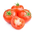 Three Ripe Tomatoes and its half