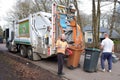 Three Rivers District Council domestic waste street collection in Chalfont Lane, Chorleywood