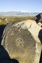 Three Rivers Petroglyph National Site, a (BLM) Bureau of Land Management Site, features more than 21,000 Native American Indian pe Royalty Free Stock Photo