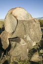 Three Rivers Petroglyph National Site, a (BLM) Bureau of Land Management Site, features more than 21,000 Native American Indian pe Royalty Free Stock Photo