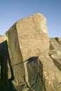 Three Rivers Petroglyph National Site, a (BLM) Bureau of Land Management Site, features a Thunderbird, one of more than 21,000 Nat Royalty Free Stock Photo