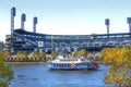All steel 3 Rivers Queen riverboat at PNC Park, Pittsburgh Royalty Free Stock Photo