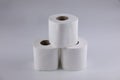 Three roll tissue vertically stacked