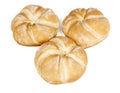 Three rolls bread Royalty Free Stock Photo