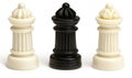 Black and White Chess Queens Facing Each Other Royalty Free Stock Photo