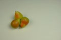 Three Rosemary Pears with White Background