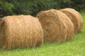 Three Round Hay Bales