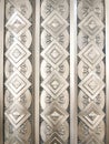 Three row silver metallic art deco wall design Royalty Free Stock Photo