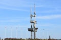 Three Sail Masts monument at Kosciuszko promenade in Gdynia, Poland