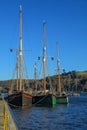 Three Sailing Boats Dartmouth Devon UK Royalty Free Stock Photo