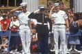 Three Sailors Saluting, Ticker Tape Parade, New York City, New York Royalty Free Stock Photo