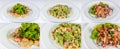 Three salads for christmas table Royalty Free Stock Photo