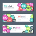 Three Sales Banners Royalty Free Stock Photo