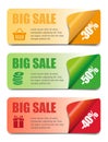 Three Sales Banners Royalty Free Stock Photo