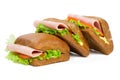 Three sandwiches