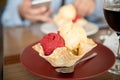 Three Scoops of Ice Cream in Cornet Bowl Royalty Free Stock Photo