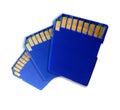 Three SD memory cards