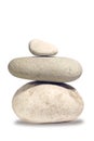 Three sea stones in balance - object Royalty Free Stock Photo
