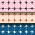 Three seamless graphical patterns. Hand dotted