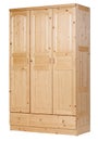 Three-section wardrobe, with clipping path